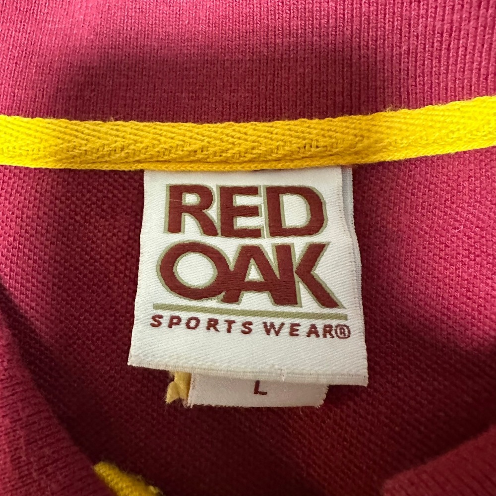 Red Oak Florida State Seminoles Mens Large Red Polo Shirt NCAA FSU Pique Cotton - Picture 3 of 5